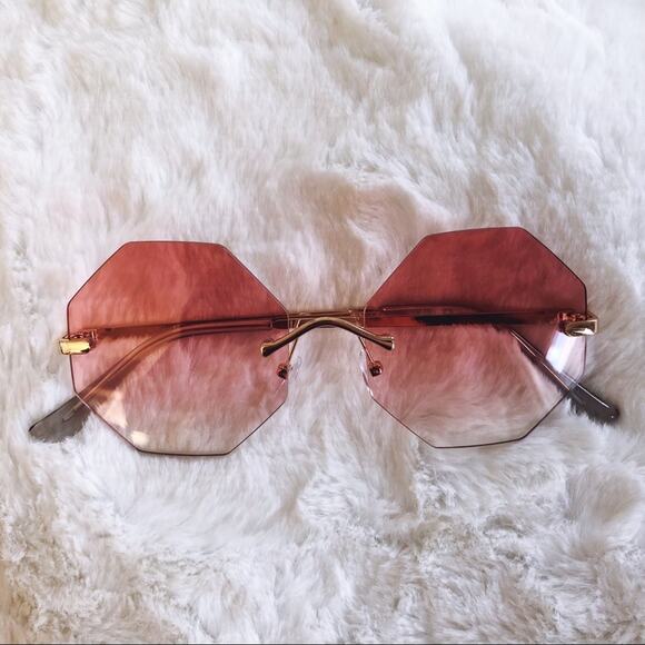 Stylens Accessories - Alaiya Pink Octogonal Ombre Sunglasses